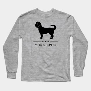 Yorkiepoo Black Silhouette Long Sleeve T-Shirt